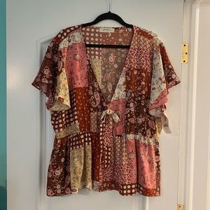 Arula Patchwork Babydoll Top